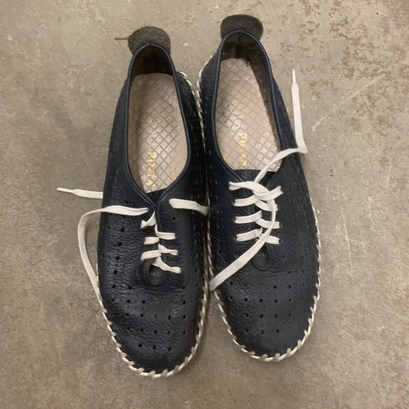 La pinta navy blue leather shoes - Picture 2 of 7